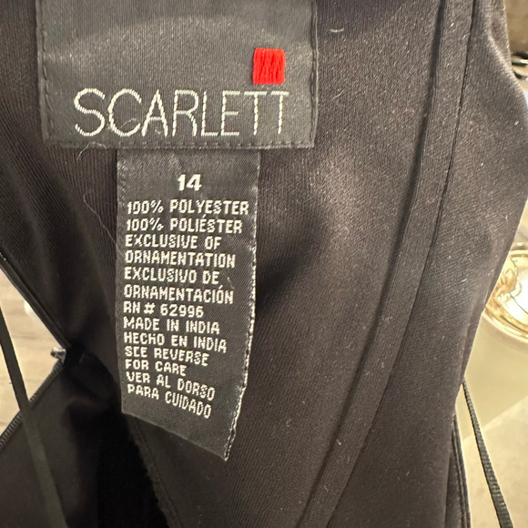 Y2K Black Chiffon Beaded Midi Dress - Picture 9 of 9